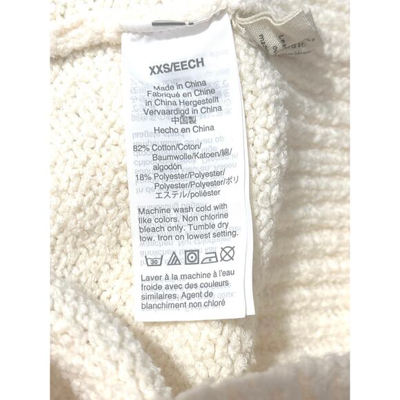 Madewell Embroidered Sweater XXS Crew Neck Long Sleeve Ribbed Knit Pullover - Picture 6 of 6